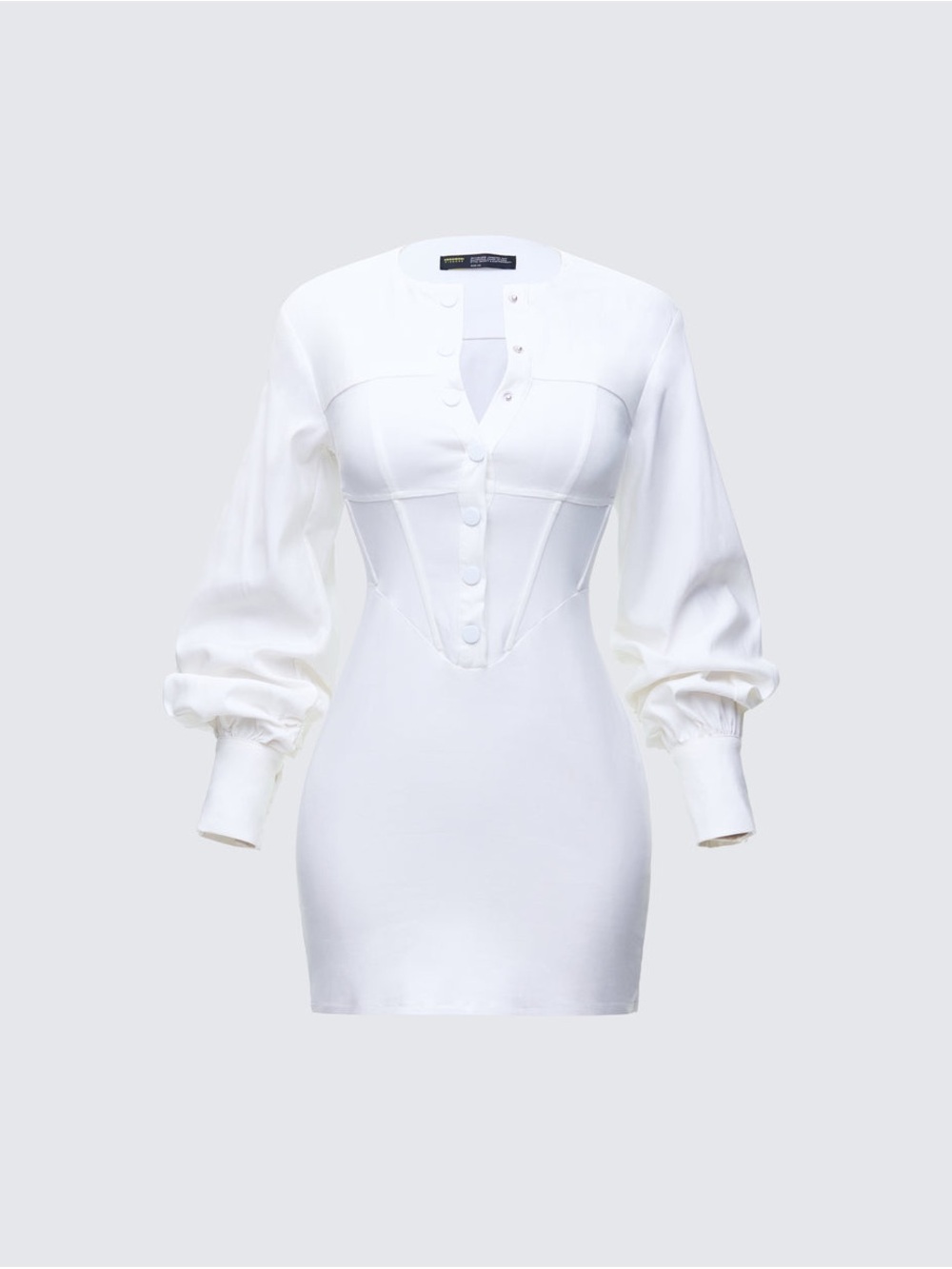 Finesse Alice White Mini Dress - Size Large